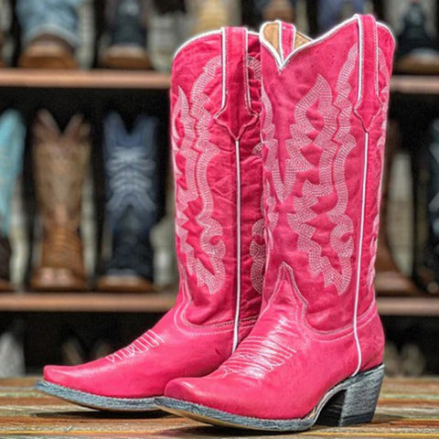 Tanner Mark Women's Dolly Solid Pink Boots