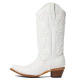 Corral Women's White Embroidered Snip Toe