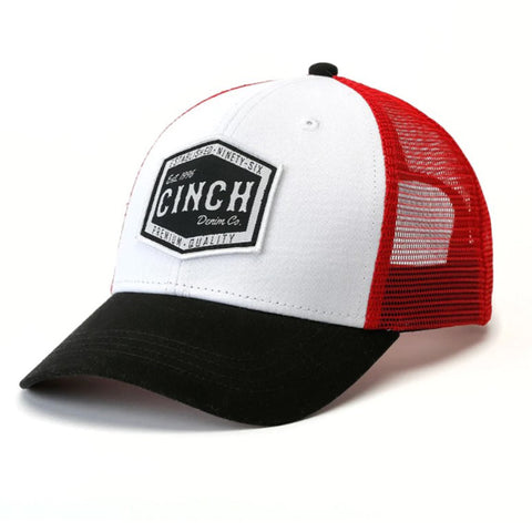 Cinch White & Red Trucker Cap