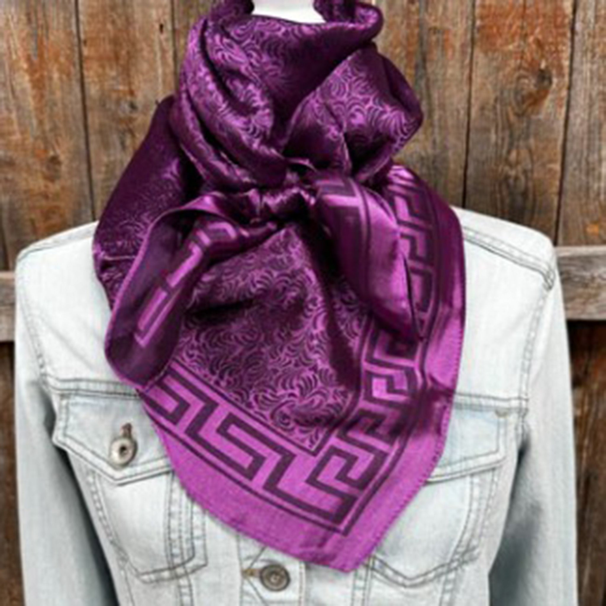 Purple Rag Design Purple Jacquard Wild Rag