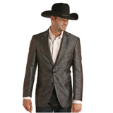 Rock & Roll Men's Black Jacquard Sports Coat