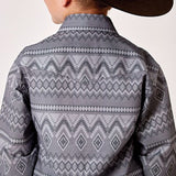 Roper Kids Gray Aztec Shirt