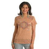 Panhandle Women's Tan Aztec Tee