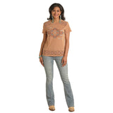 Panhandle Women's Tan Aztec Tee