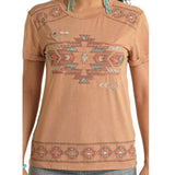 Panhandle Women's Tan Aztec Tee