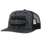 Hooey Black Rodeo Pattern Cap