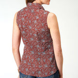 Roper Women's Vintage Red Paisley Sleeveless Shirt