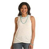 Panhandle Women's White Tulip Hem Tank