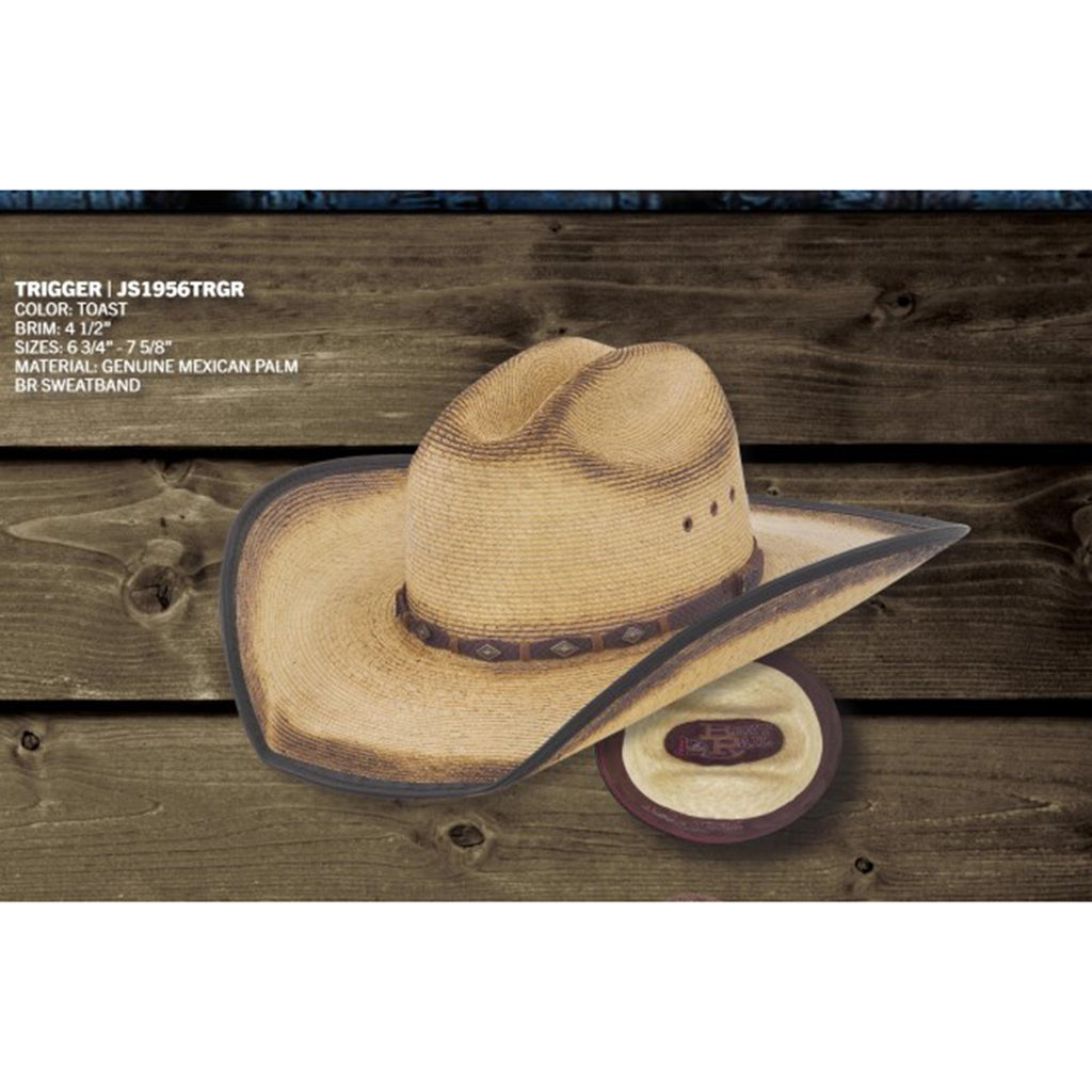 Justin Toasted Trigger Palm Straw Hat
