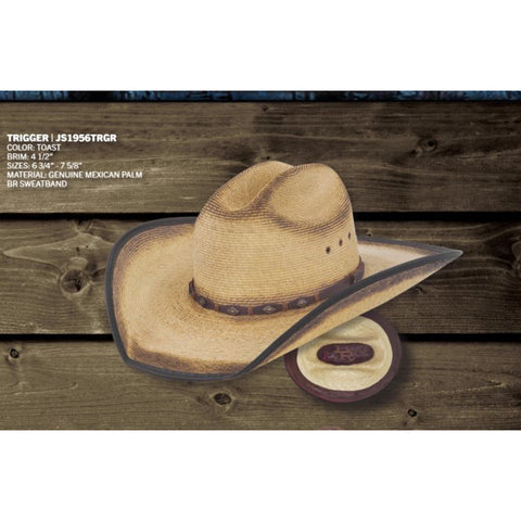 Justin Toasted Trigger Palm Straw Hat