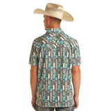 Rock & Roll Men's Turquoise & Brown SW Polo