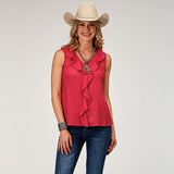 Roper Women's Red Sleeveless Blouse