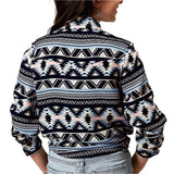 Roper Girl's Black Aztec Long Sleeve