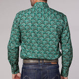 Roper Men's Green Paisley Long Sleeve