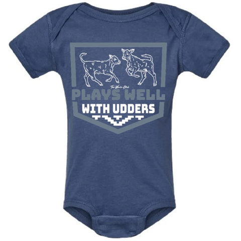 The Whole Herd Infant Plays Well With Udders Onesie