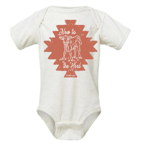 The Whole Herd Infant New To Herd Aztec Onesie