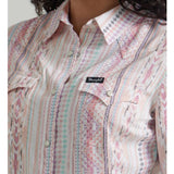 Wrangler Women's Pink Southwest Aztec Long Sleeve