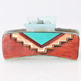 American Darling Painted Southwest Leather Hairclip
