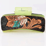 American Darling Painted Floral Tooled Hairclip Front View