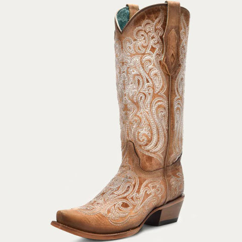 Corral Women's Tan Scrolled Boots