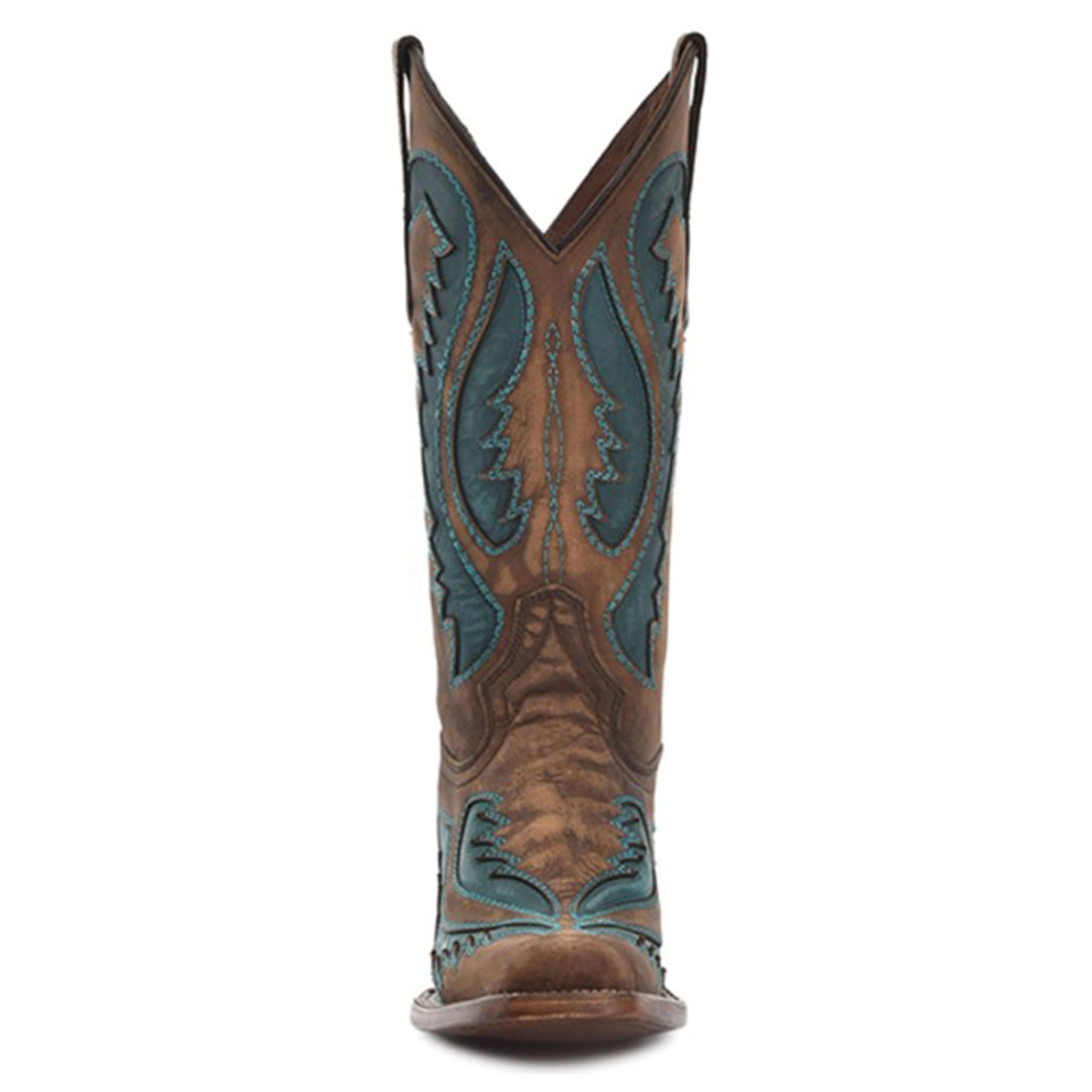 Womens cowboy boots with turquoise inlay hotsell