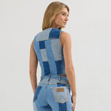 Lainey Wilson Collection from Wrangler - Dentim Patchwork Vest