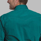 Roper Men's Solid Teal Poplin Shirt