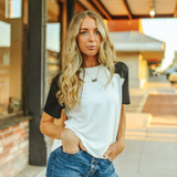 Rawhide Stitch Blanco Tee