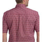 Roper Men's Geo Print Red Short Sleeve