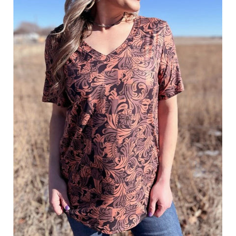 Tooled Pattern Over a Checkered Print