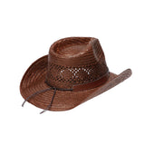 Chocolate Vented Toyo Straw Hat