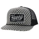 Grey and Black Lakota Snapback with Grey and Black Rectangle Patch