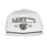 Lazy J Ranch White Performance Rope Trucker Hat