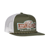 Lazy J Ranch Olive & White Diamond Banner Cap