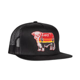 Lazy J Black Sunrise Bull Cap