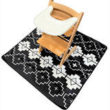 40x40 black white aztec mat for baby high chair and play time. Keep messes in one place 