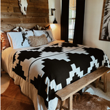 Presidio Black/White Oversized Throw Blanket