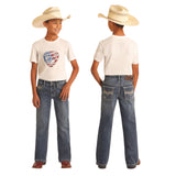 Medium Vintage Bootcut Jeans with Embroidered Back Pockets