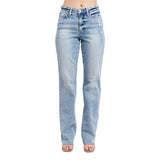Judy Blue Women's Medium Rise Light Wash Dad Jeans