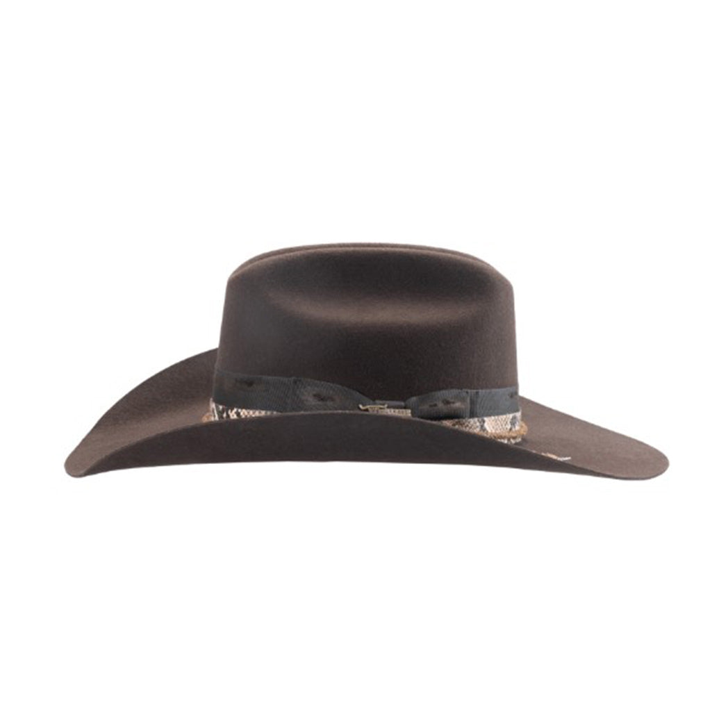 Montecarlo Bullhide Brown Texas Hold Em Felt Cowboy Hat display picture 3