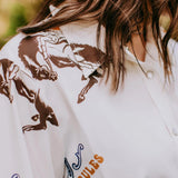 Women's White Wild & Free Howdy Long Sleeve