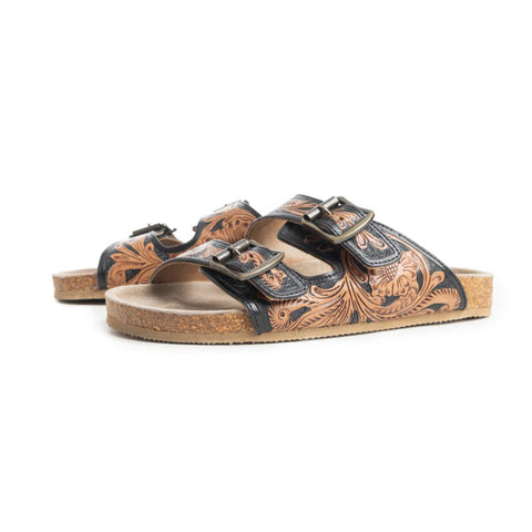 Brown and Black Double Strap Myra Sandel