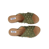 Green Fluff Flats With Spike's