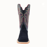R Watson Men's Black Roughout Cowhide Boots