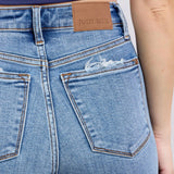 Women's Med Wash High Waisted Retro Wide Leg Jeans