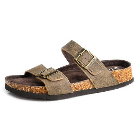 Vintage Bown Double Strap Sandals with Cork Footbed