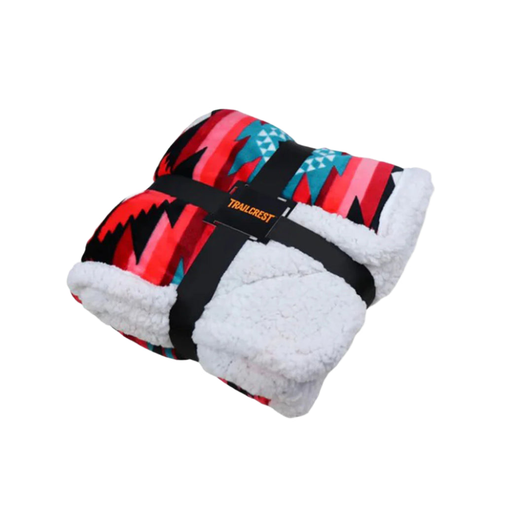 Hot Pink Multi Aztec Fleece Blanket