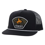 Black Snapback with Black/White and Orange Punchy Patch