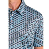 Rock & Roll Denim Men's Black & Blue Geo Print Polo