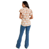 Panhandle Slim Women's Cream Flutter Sleeve Shirt